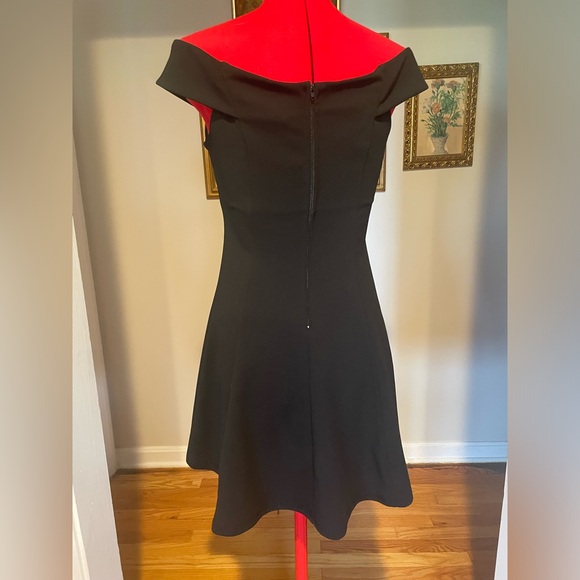 Y2K 90s Teeze Me Off The Shoulder A-Line Mini Little Black Dress - Picture 6 of 7